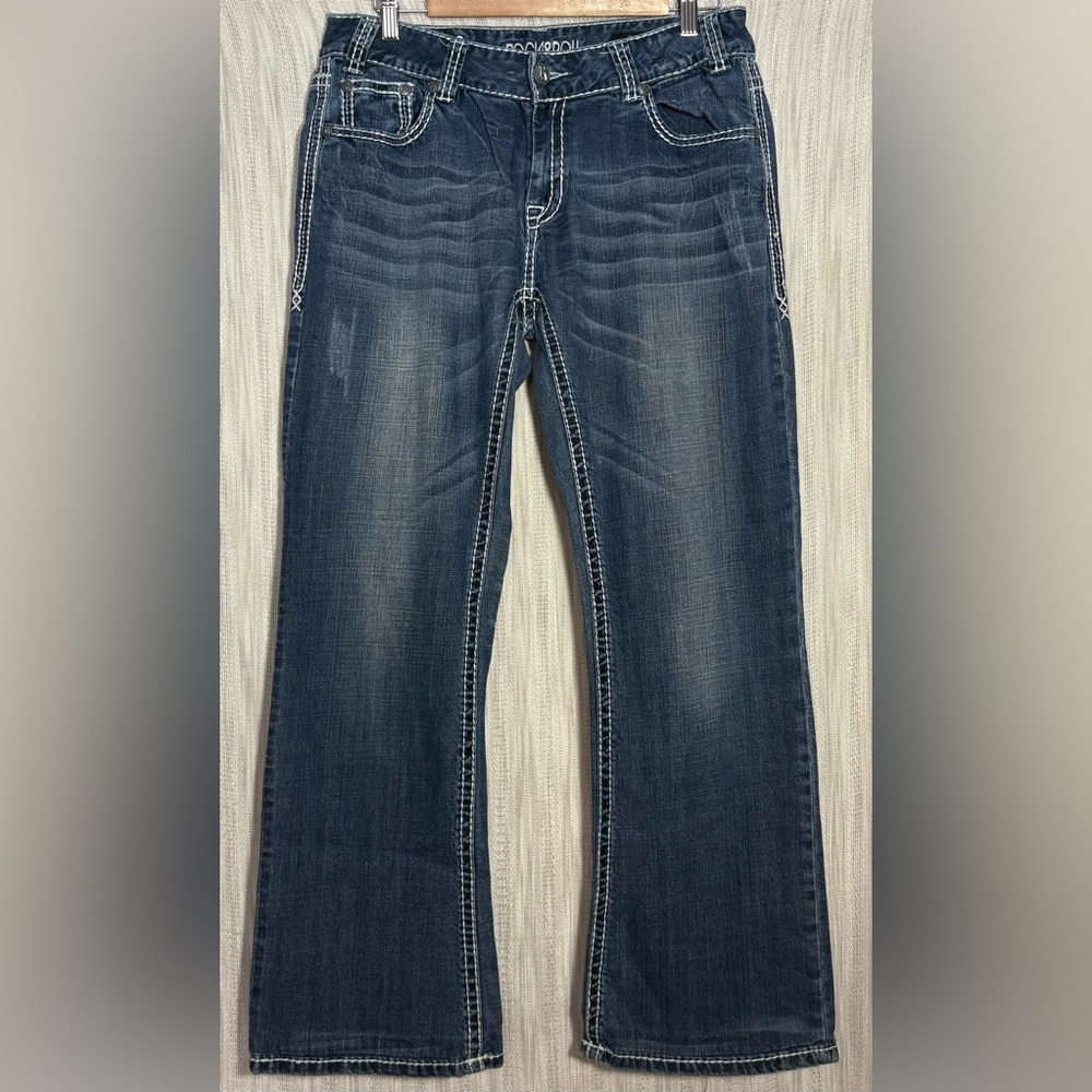 Rock & Roll Cowgirl Dark Blue Boot Cut Jeans